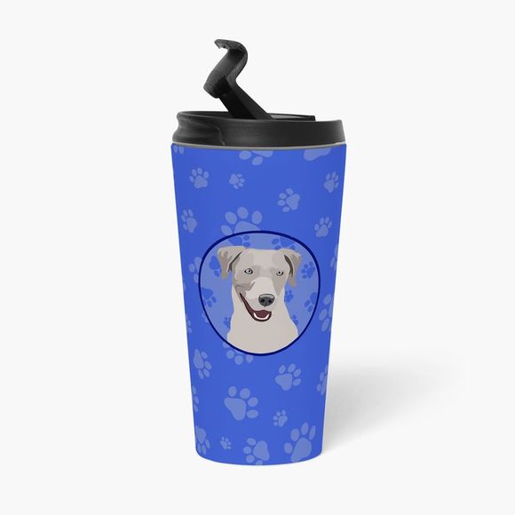 Labrador Retriever Gray  Stainless Steel 16 oz  Tumbler, Blue - Picture 3 of 4